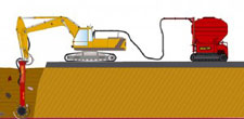 Embankment foundation by soil mixing and injection